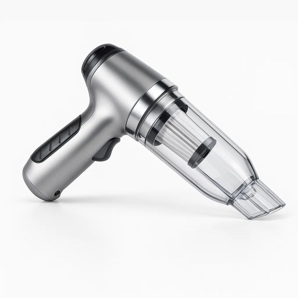 Handheld vacuum cleaner on a white background