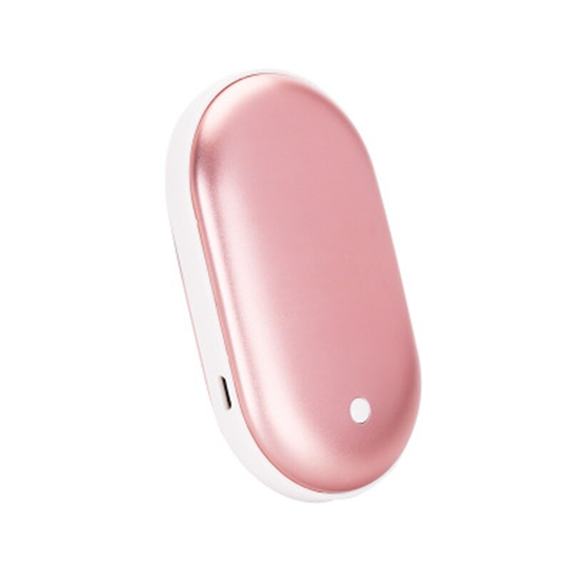 Pink and white handheld device on a white background