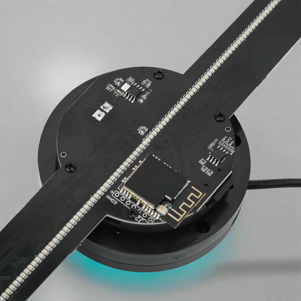Close-up of a electronic component with printed circuit board on a white background